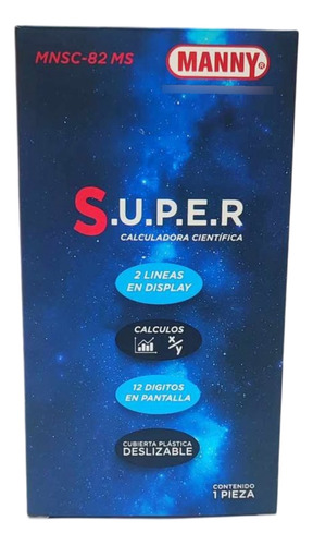Calculadora Cientifica S.u.p.e.r. Mnsc-82 Mc Manny Negro