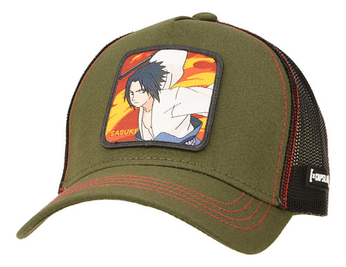 Gorra Capslab Trucker Naruto Sasuke En Verde | Moov