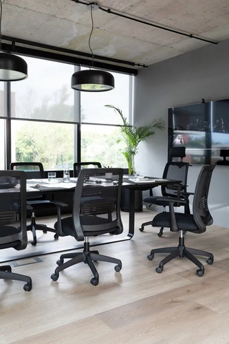 Silla De Oficina Jmi Mint Ergonómica Y Moderna Color Negro Material Del Tapizado Cuero Sintético