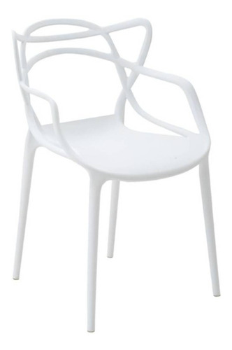 Cadeira de jantar Rivatti Allegra, estrutura de cor  branco, 1 unidade