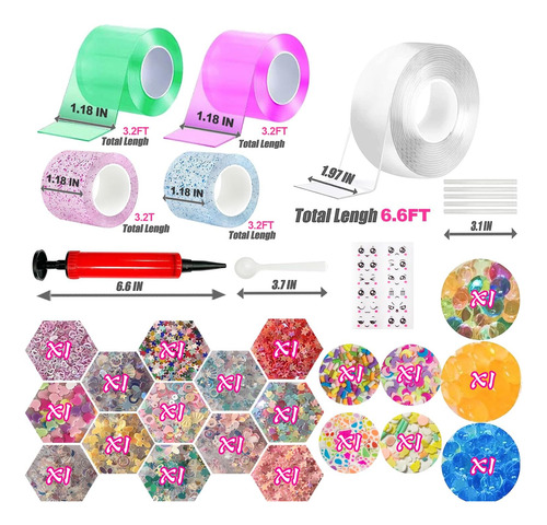 Kit 5 Pack Nano Tape: Burbujas Elásticas Con Doble Adhesión