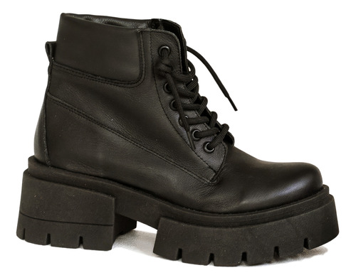 Borcegos Plataforma Botas High Mujer Cuero Vacuno Moda Pia