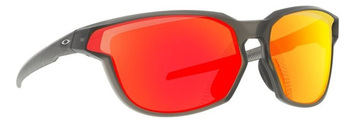 Lentes De Sol Oakley Kaast Prizm Ajuste Normal Para Hombre Color Gris Color de la lente Rojo Color de la varilla Gris Color del armazón Gris Diseño Espejeado