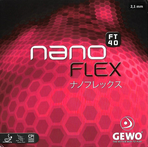 Gewo Nanoflex  Ft 40 Rojo 2,1 Mm Goma Esponja Tenis Mesa