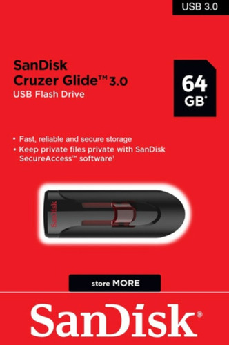 Pen Drive Sandisk. 64 Gb. 3.0.