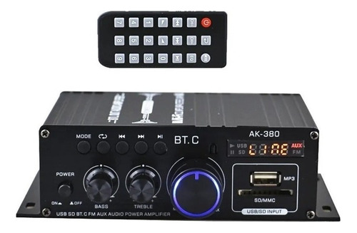 Amplificador/receptor De Sonido Karaok Mini Bluetooth Usb Fm