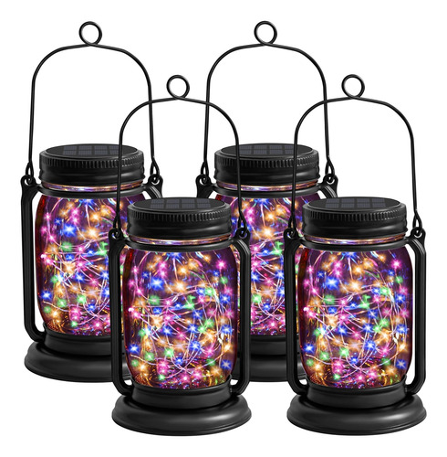 Conjunto De 4 Lámparas Solares Colgantes, Luces De Hadas So