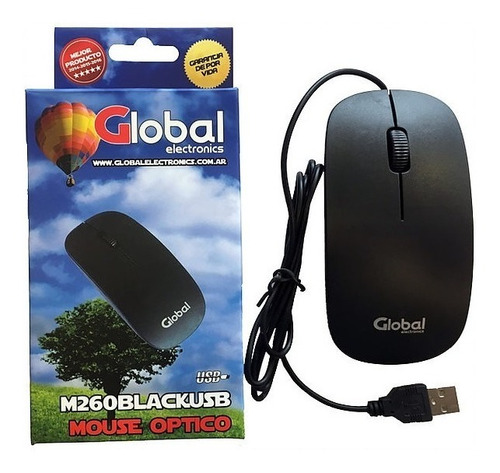 Mouse Optico Usb Global M260 Scroll Pc Notebook Alpha S.i.