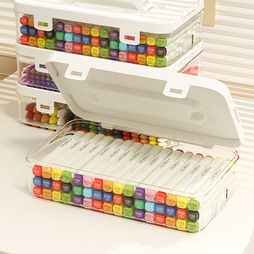 Caja De Almacenamiento Plana Carry A Stack Para Lápices, Mar
