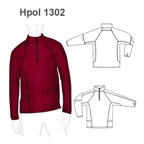 ( Moldes De Ropa)  Buzo Raglan Hombre 1302