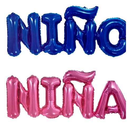 Globo Letras Niña Niño Baby Shower Revelación De Sexo