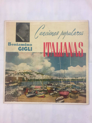 Disco Vinilo Beniamino Gigli Canciones Populares Italianas