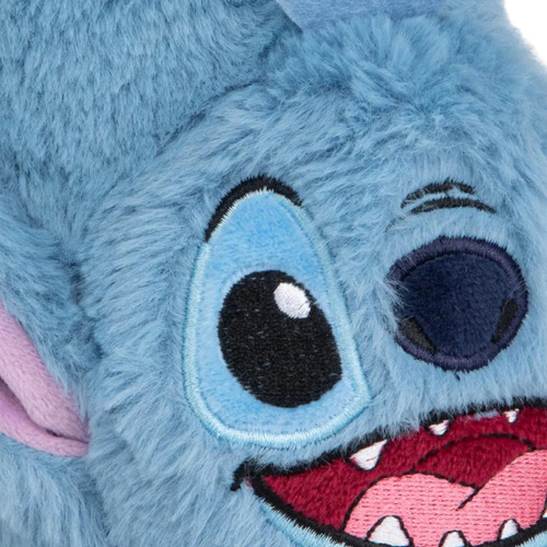 Pantuflas Dama Stitch Suaves Peluche Afelpadas Azul Stda
