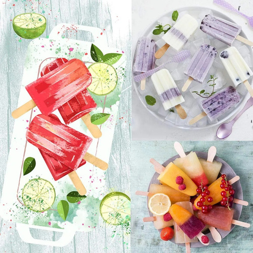 Silicona Helado Helado Paletas Maker 10 Cavidades Casero Pop