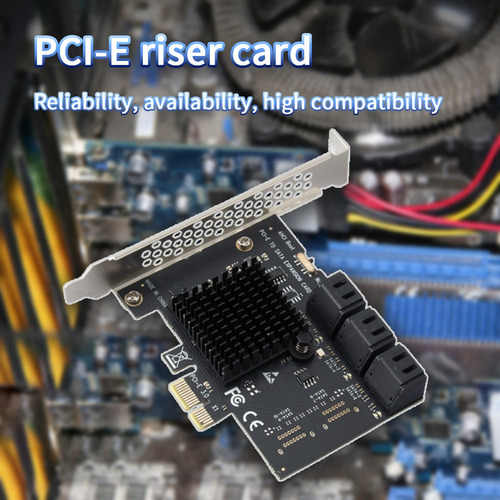 1x Elevador Pci Express Para Sata3.0 De 6 Portas Pci-e X1/x4