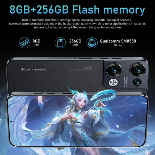 P Smartphone Celular 2024 Sj Pop Reno9 Pro+ 8 Gb+256 Gb