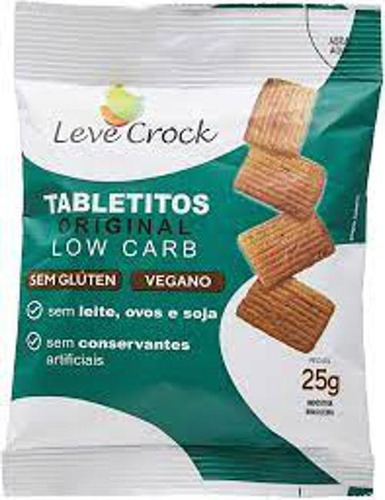 Biscoito Tabletito Original Low Carb Leve Crock 25g