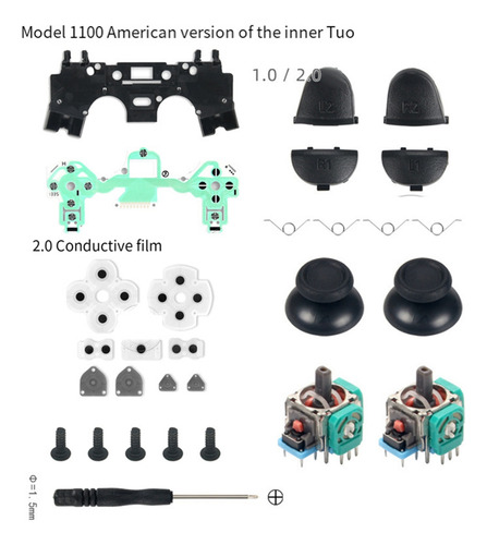 Kit De Joystick 3d Para Mando Ps4 Jdm 011 Con Botón De Activ
