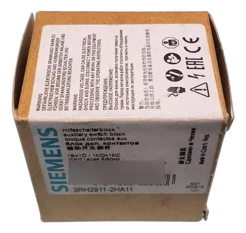 Siemens Block De Contactos 3rh2911-2ha11 400v 1no-1nc