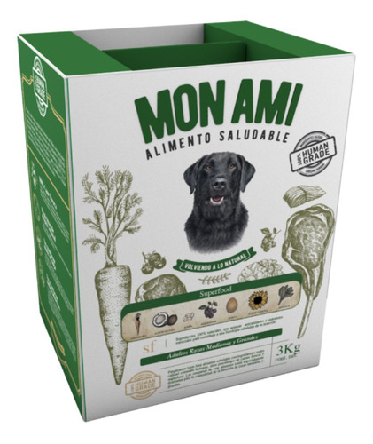 Alimento Mon Ami Alimentos Saludables Razas Medianas y Grandes para perro adulto de raza mediana y grande sabor mix en bolsa de 3 kg