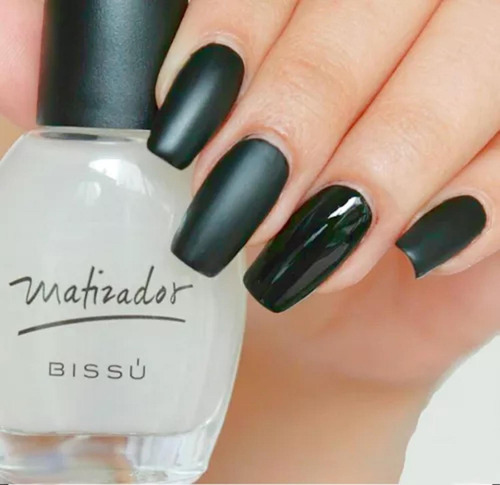 Esmalte De Uñas Bissú Matizador Tratamiento 15ml #455 Transparente/negro