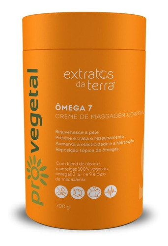 Creme Massagem Nutritivo Ômega 7 Pro Vegetal Extratos Terra