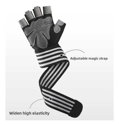 1 Par De Guantes De Ejercicio Con Pulsera Antideslizante