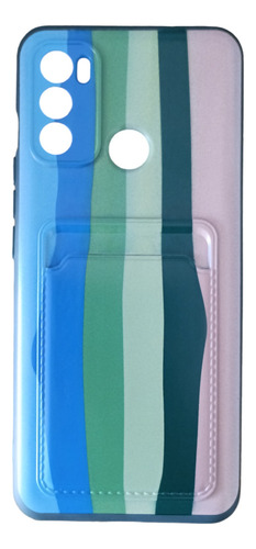 Funda Case Y Tarjetero Multicolor Para Motorola Moto G40 