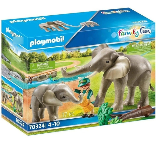 Imagen 1 de 8 de Playmobil Zoo Exterior De Los Elefantes 70324 Family Fun Edu
