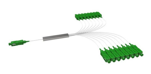 Kit 10 Splitter Fibra Óptica Sm Plc 1x16 Conectorizad Sc/apc