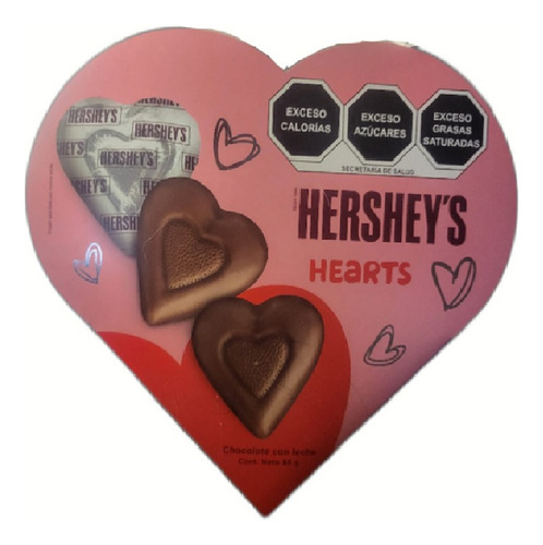 Chocolate Hersheys Hearts Con Forma De Corazón 95 Grs