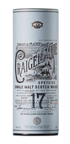 Imagen 3 de 6 de Whisky Craigellachie 17 Años Single Malt 1000ml En Estuche
