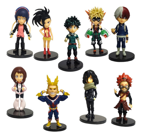 Set X9 Figuras Premium My Hero Academia 8cm Importado 