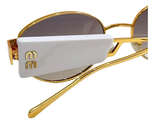 Gafas De Sol Ovaladas Miv De Metal Con Protección Uv400