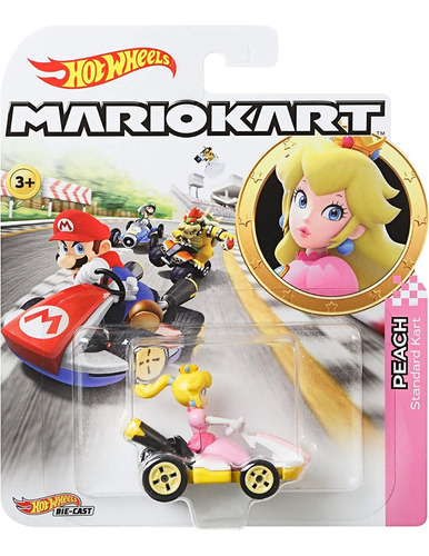 Hot Wheels Mario Kart Peach Standard 1:64 Vehiculo Original