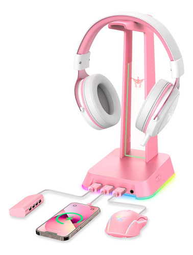 Sosisu Soporte Para Auriculares Rgb Con 0.138 In Aux Y 3 Pue