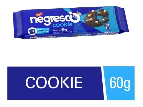 Biscoito Cookies Negresco Nestlé 60 Grs