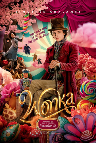 Posters Wonka Timothee Chalamet Banner Cine 90x60 Cm