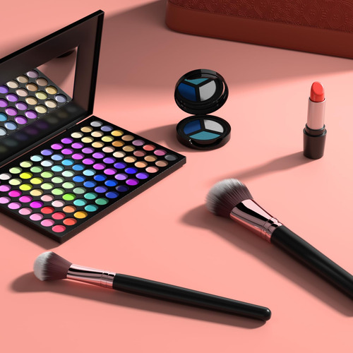 Juego De Brochas De Maquillaje Solve Modelo 16 Piezas Negro Color