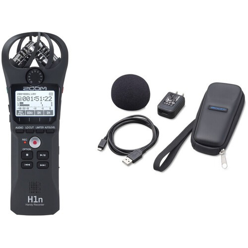 Gravador Digital Zoom H1n Profissional Stereo, Kit Aph-1n