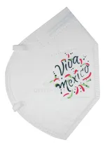 Comprar 10 Cubrebocas Kn95 para Adulto. Certificado con 4 Capas de Protección. Mascarilla fabricada en Polipropileno, Algodón y Elástico, Desechables. Diseño Viva México