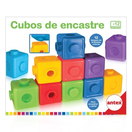 Antex Cubos De Encastre Para Bebés Didáctico Bloques