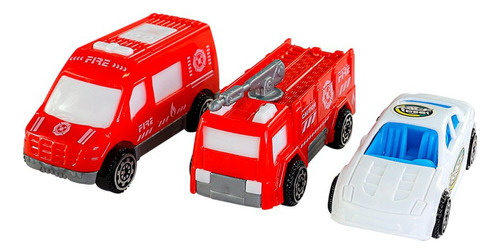 Estacionamento Pista Bombeiro Brinquedo Com Lançador 23 Pç