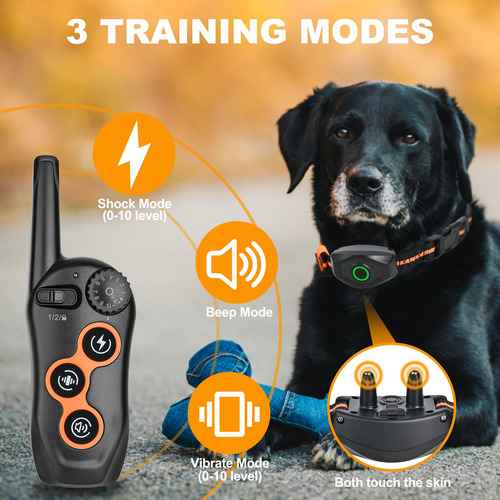 Collar Eléctrico Entrenamiento Perros 7-45 Kg Impermeable