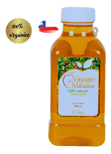 Vinagre De Manzana 500ml Sidra Natural Organico Gluten Free