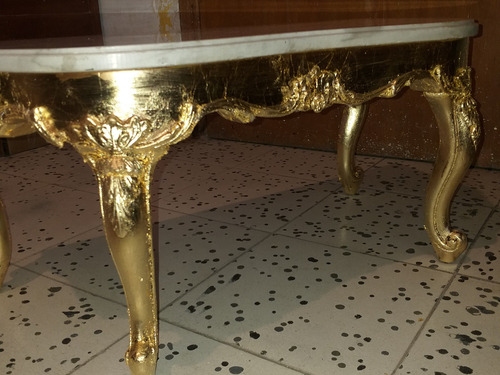 Mesa Lateral Antigua Luis Xv Dorado (Usado)