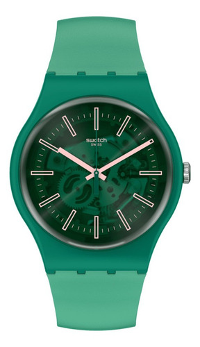 Reloj Swatch Sunbrush Grass So29g100 Color De La Correa Verde Color Del Bisel Verde Color Del Fondo Verde