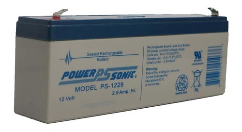 Batería Ps-1229 Powersonic 12v 2.9ah