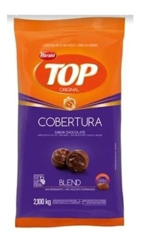 Cobertura De Chocolate Blend Em Gotas 2,100 Kg Top Harald