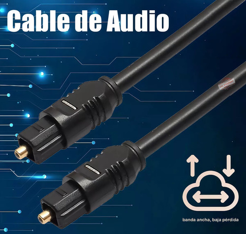 Cable De Audio Optico Digital 1.5m Tv Pantalla Macho A Macho